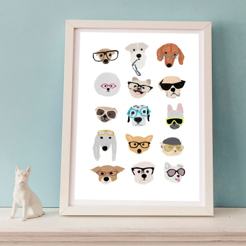 dogs glasses_framed